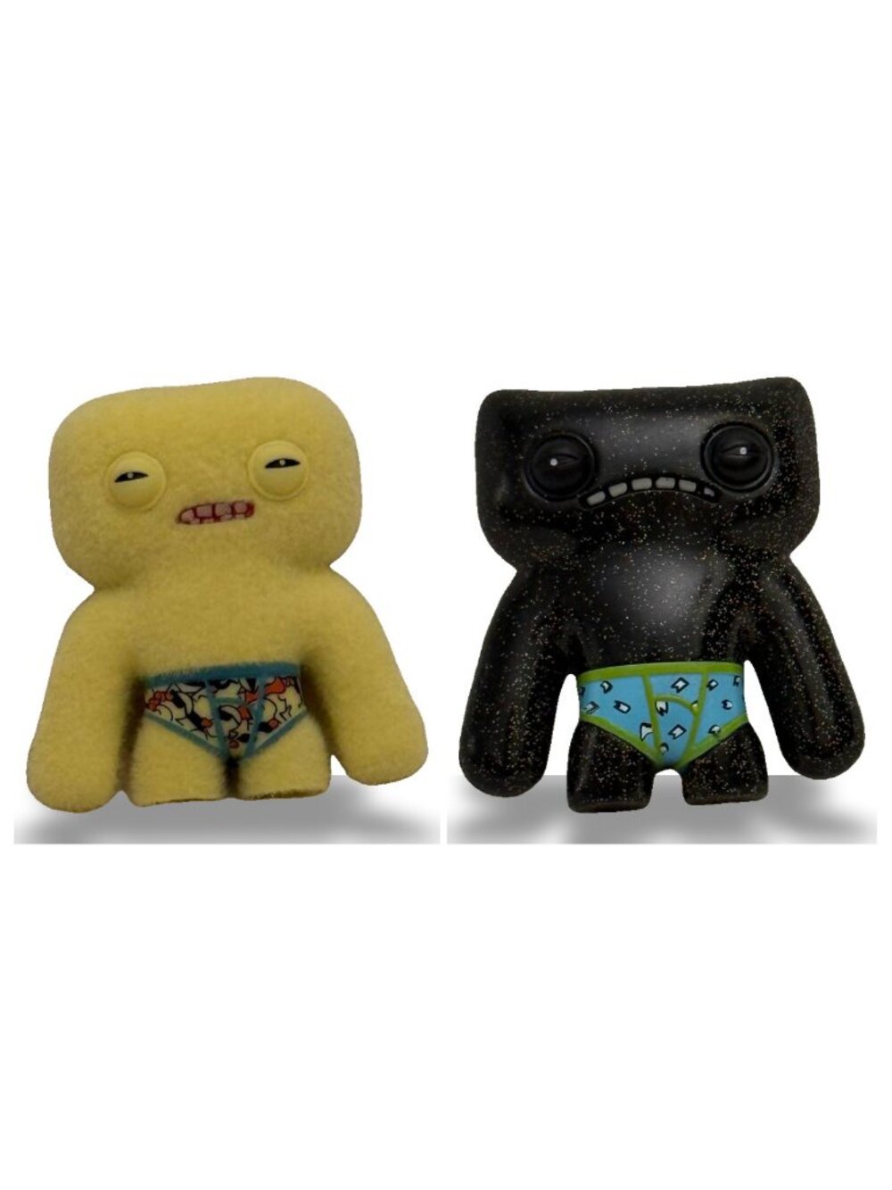 Small Fuggler 2-Pack Bundle 2.5" Mini Figures SpongeBob and Suspicious Black